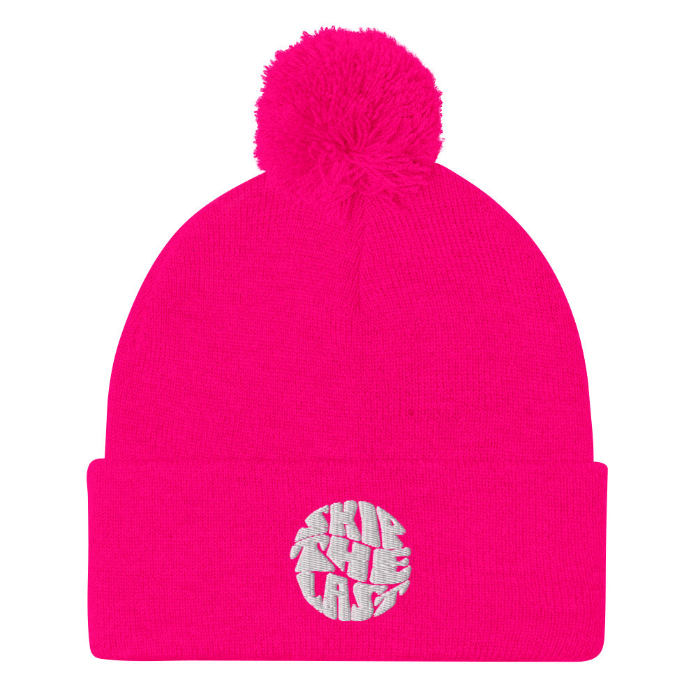 Skip The Last® - Retro - Embroidered Pom-Pom Beanie