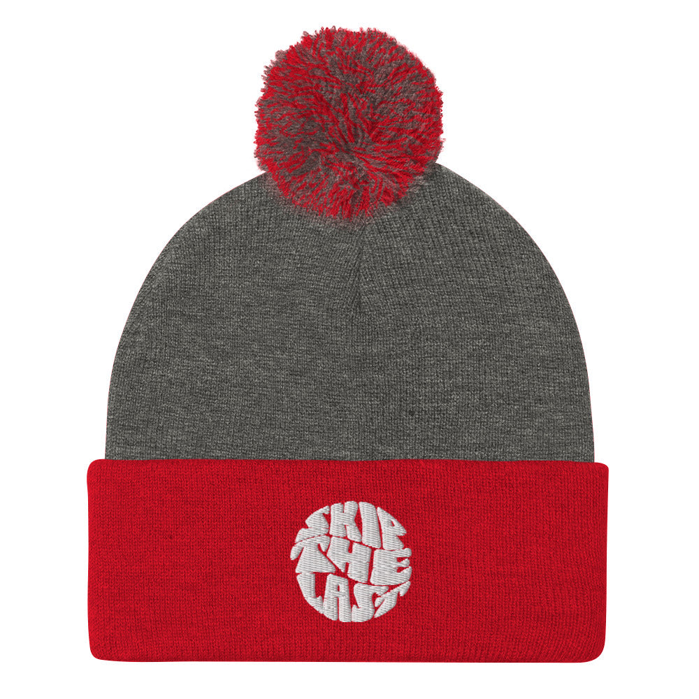 Skip The Last™ - Retro - Embroidered Pom-Pom Beanie