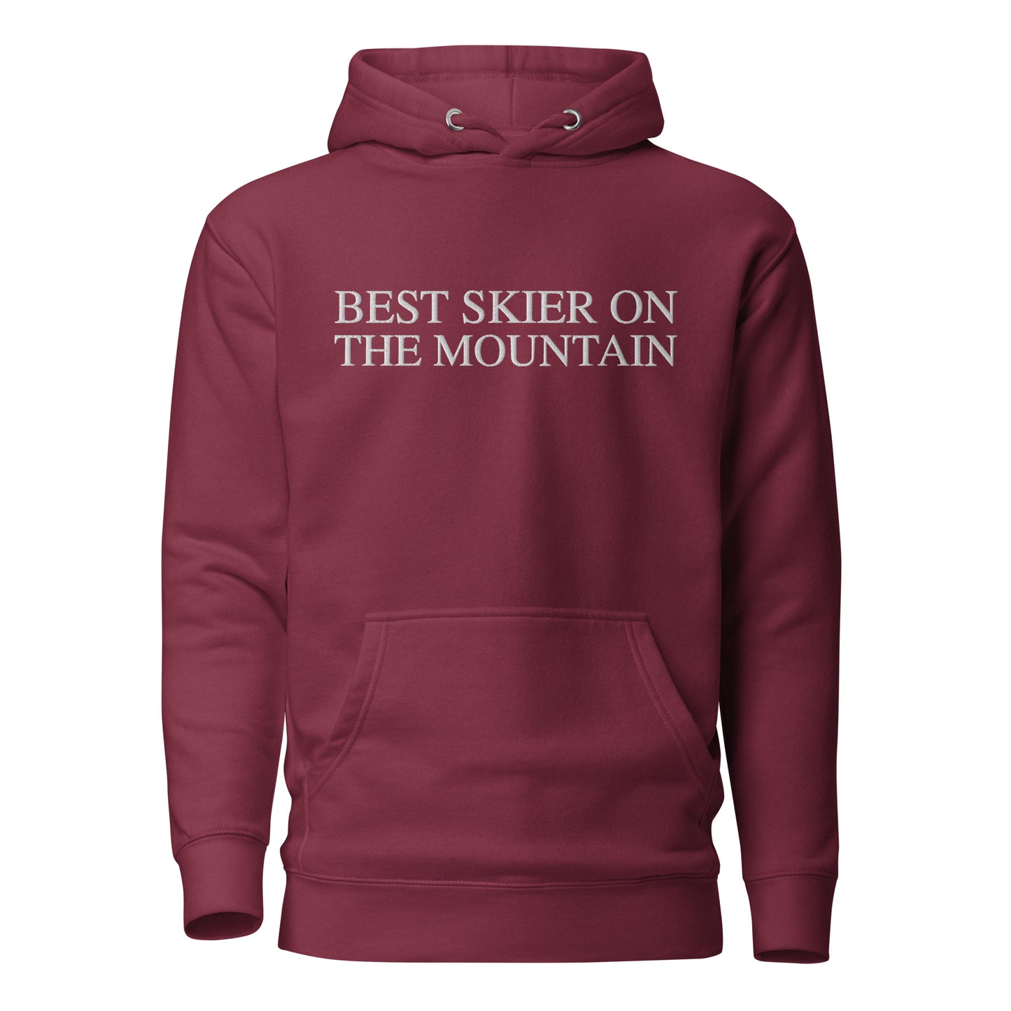 Skip The Last™ - Best Skier On The Mountain - Embroidered Premium Hoodie